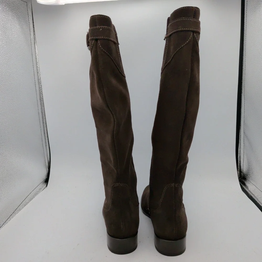 La Canadienne Shane Brown Suede Waterproof Knee High Riding Boots Women 7 M